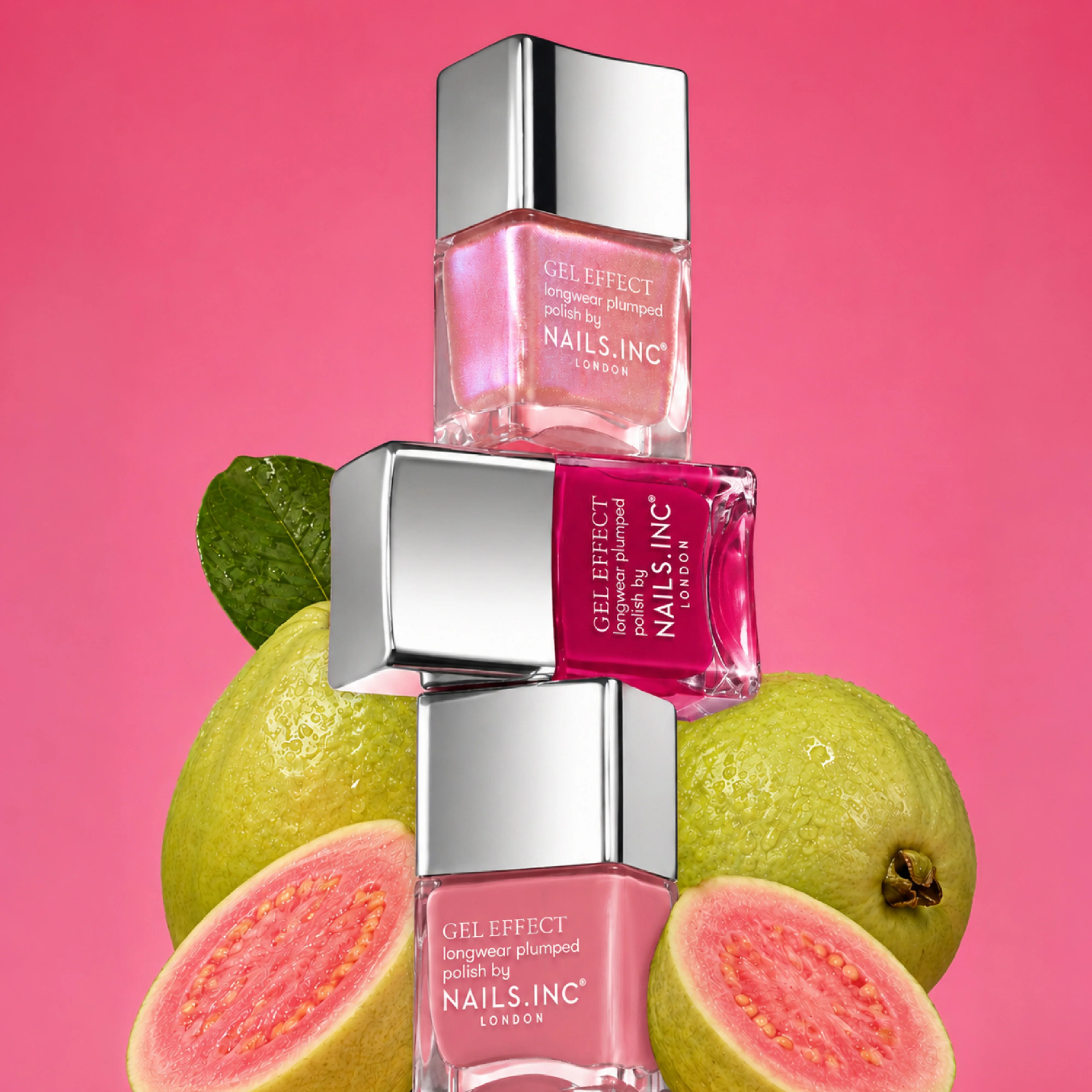 Guava Glow 6-Piece Gel Effect Nail Polish Set - Image 3