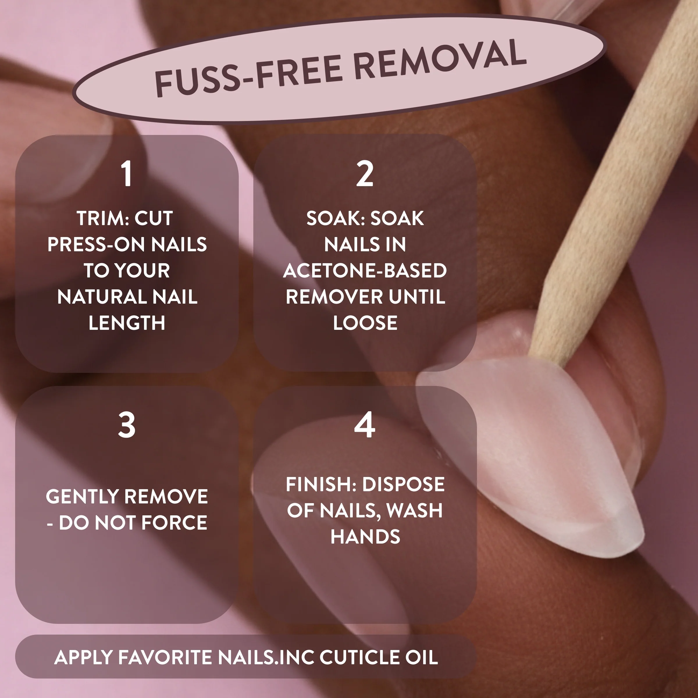 Classic Kim Square French Tip Press-On Nails - Image 9