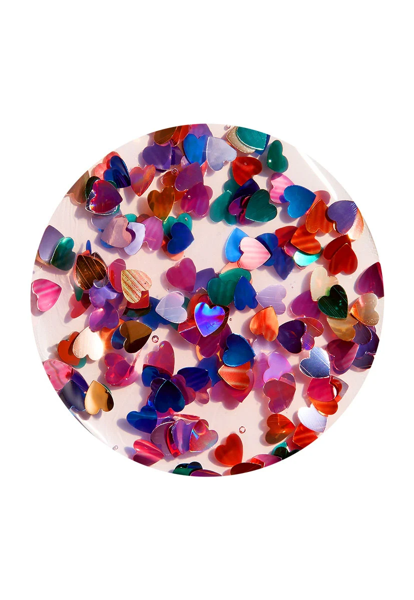 Kissing In Kensington Rainbow Heart Topper Nail Polish - Image 4
