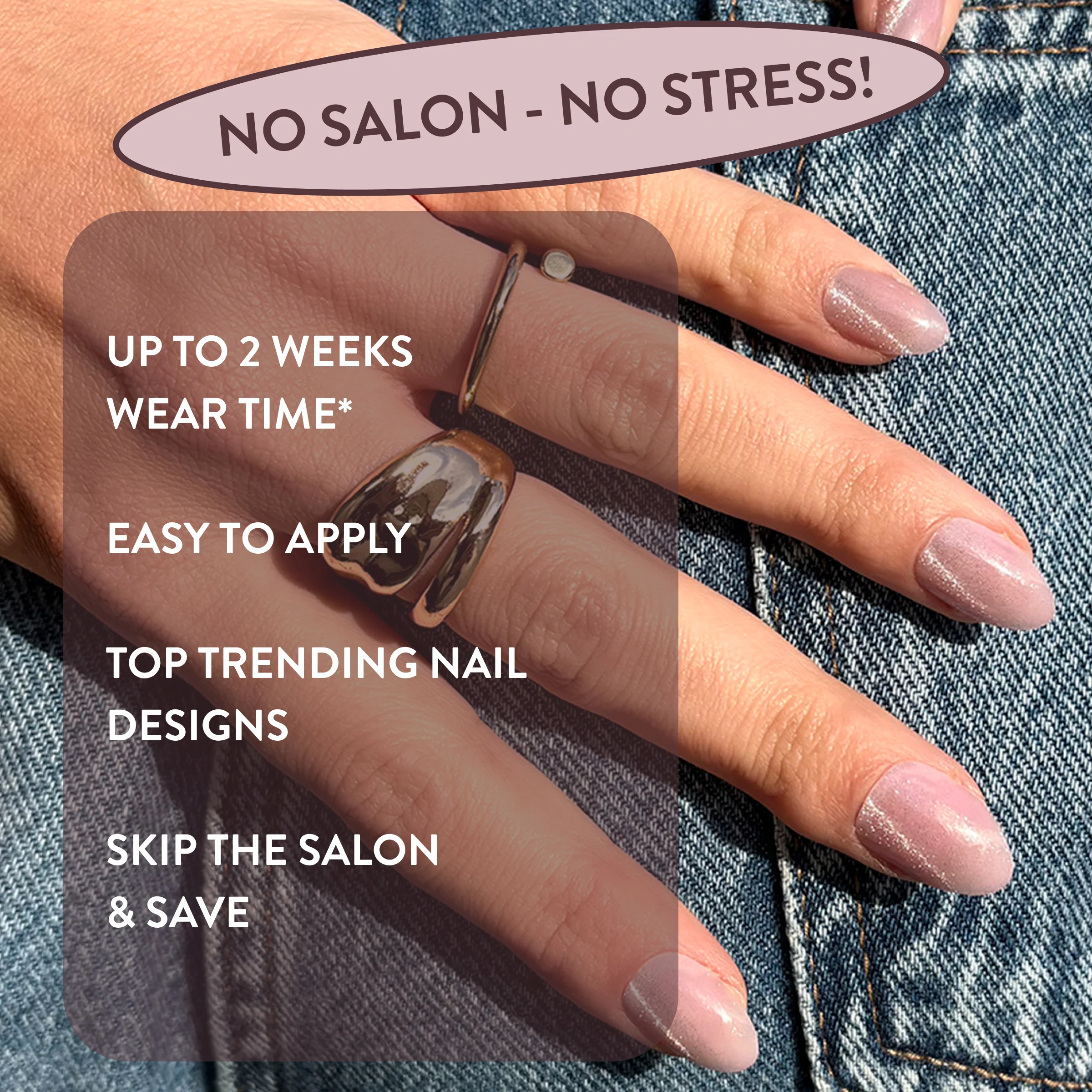 Kylie Coded Pink Cat-Eye Press-On Nails - Image 5