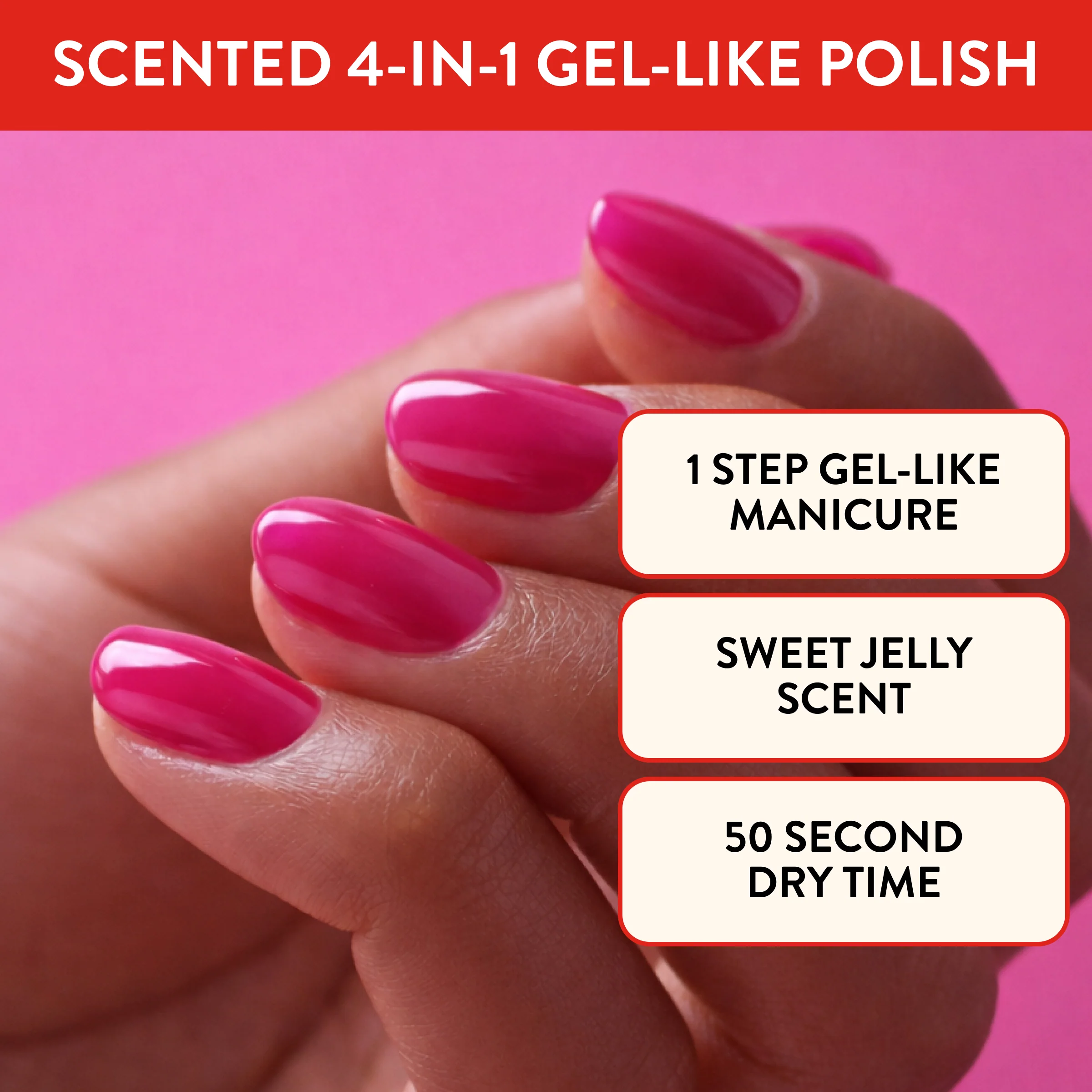 Nails.INC x Smucker’s® Berry Jam Packed - It’s Topless Jelly Effect 1-Step Gel-Like Scented Nail Polish - Image 3