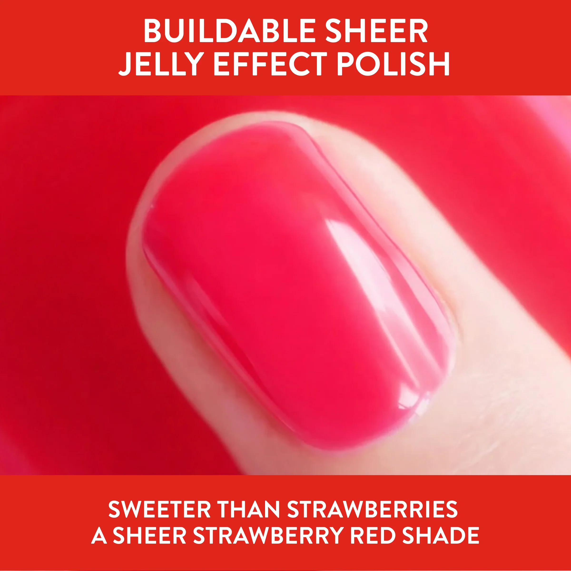 Nails.INC x Smucker’s® Sweeter Than Strawberries - It’s Topless Jelly Effect 1-Step Gel-Like Scented Nail Polish - Image 2