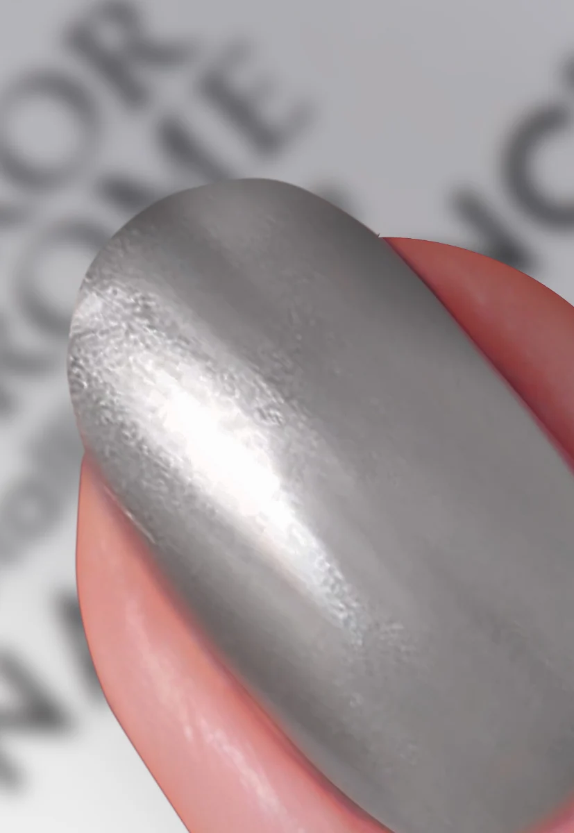 Silver Served Mirror Chrome Nail Polish - Image 2