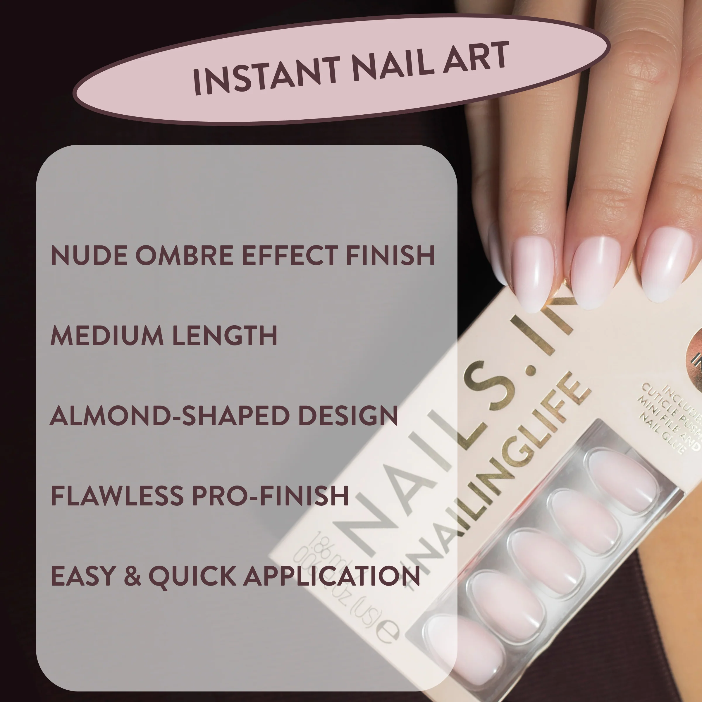 So Selena Nude Ombré Press-On Nails - Image 4