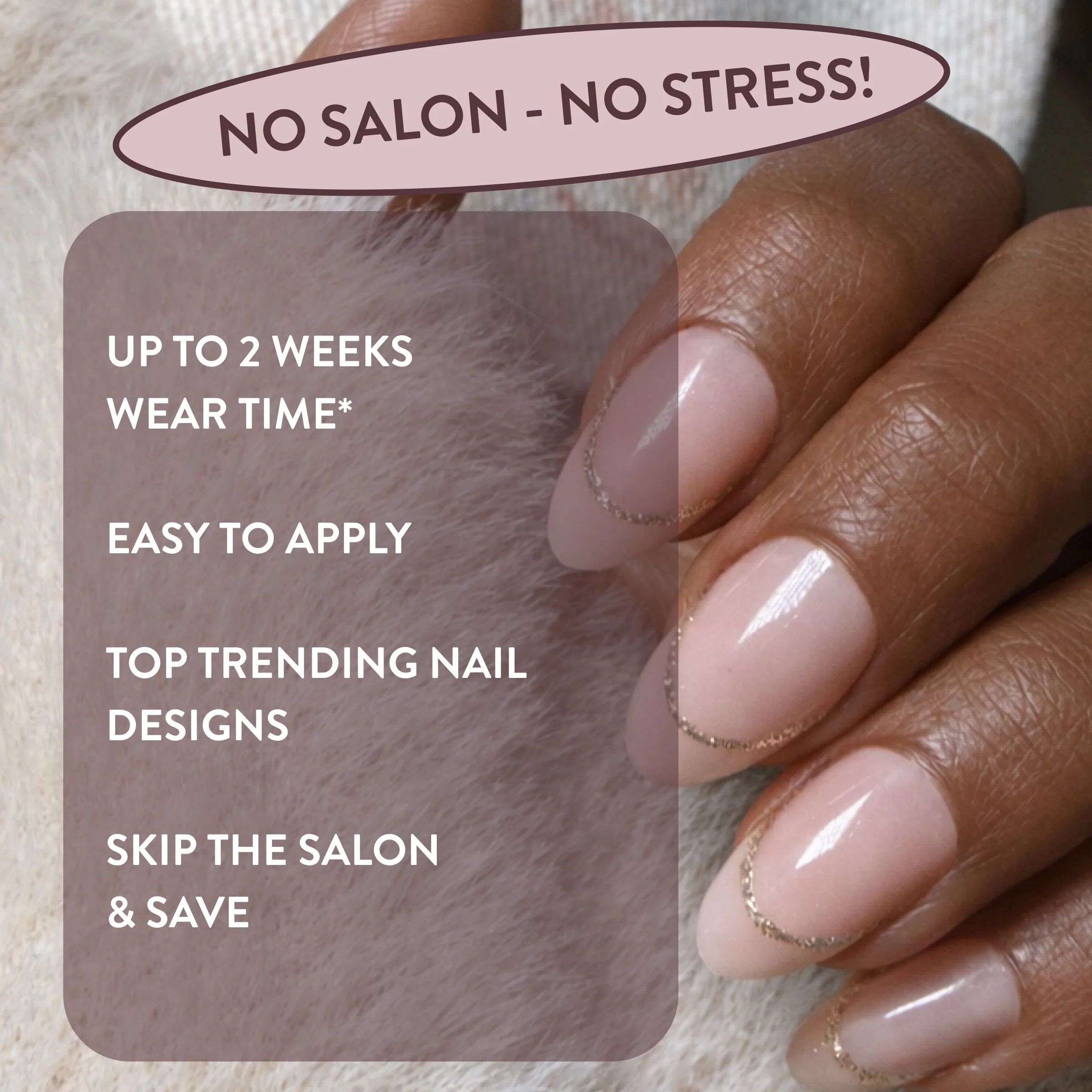 Style It Like Sabrina Gold Outline French Tip Press-On Nails - Image 5