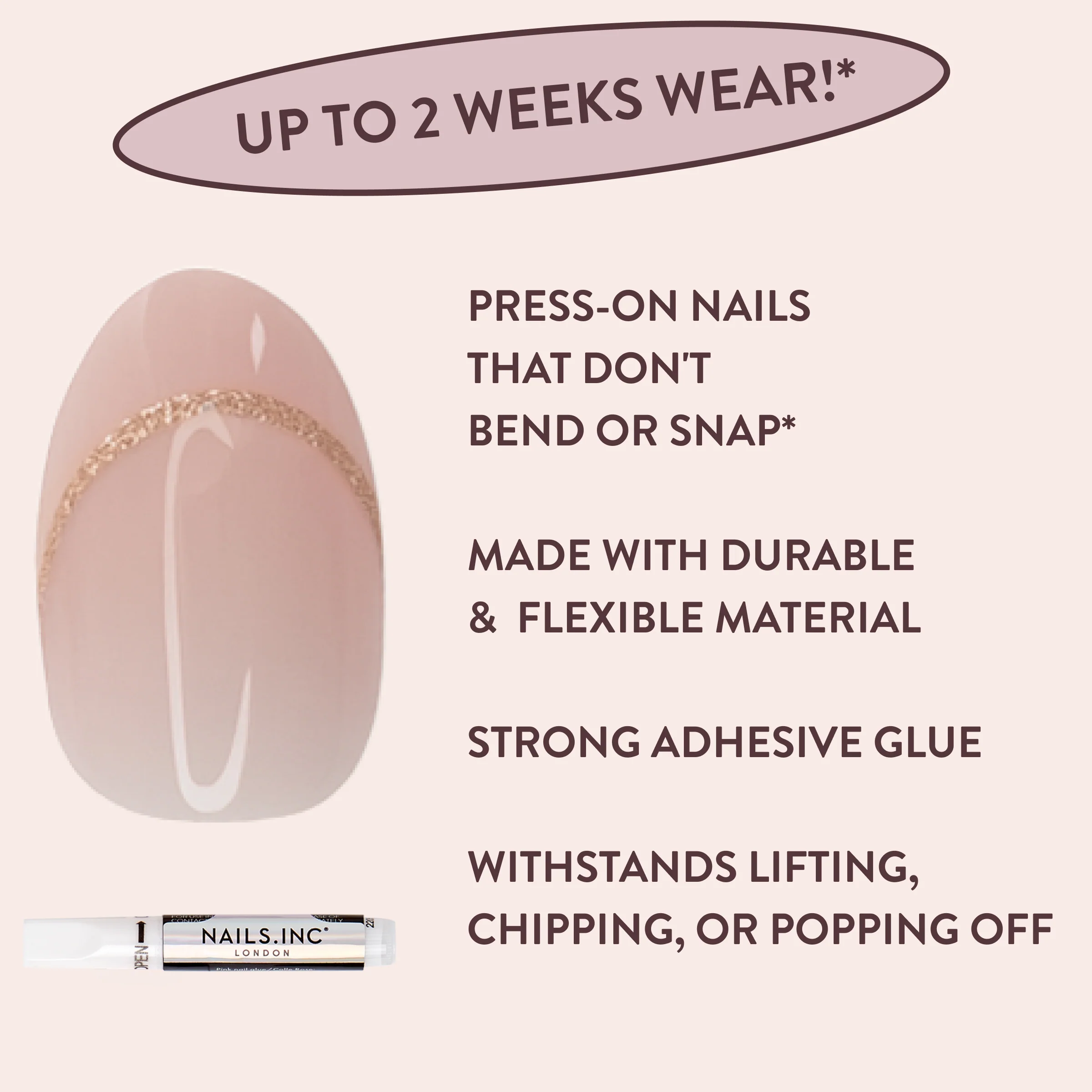 Style It Like Sabrina Gold Outline French Tip Press-On Nails - Image 6