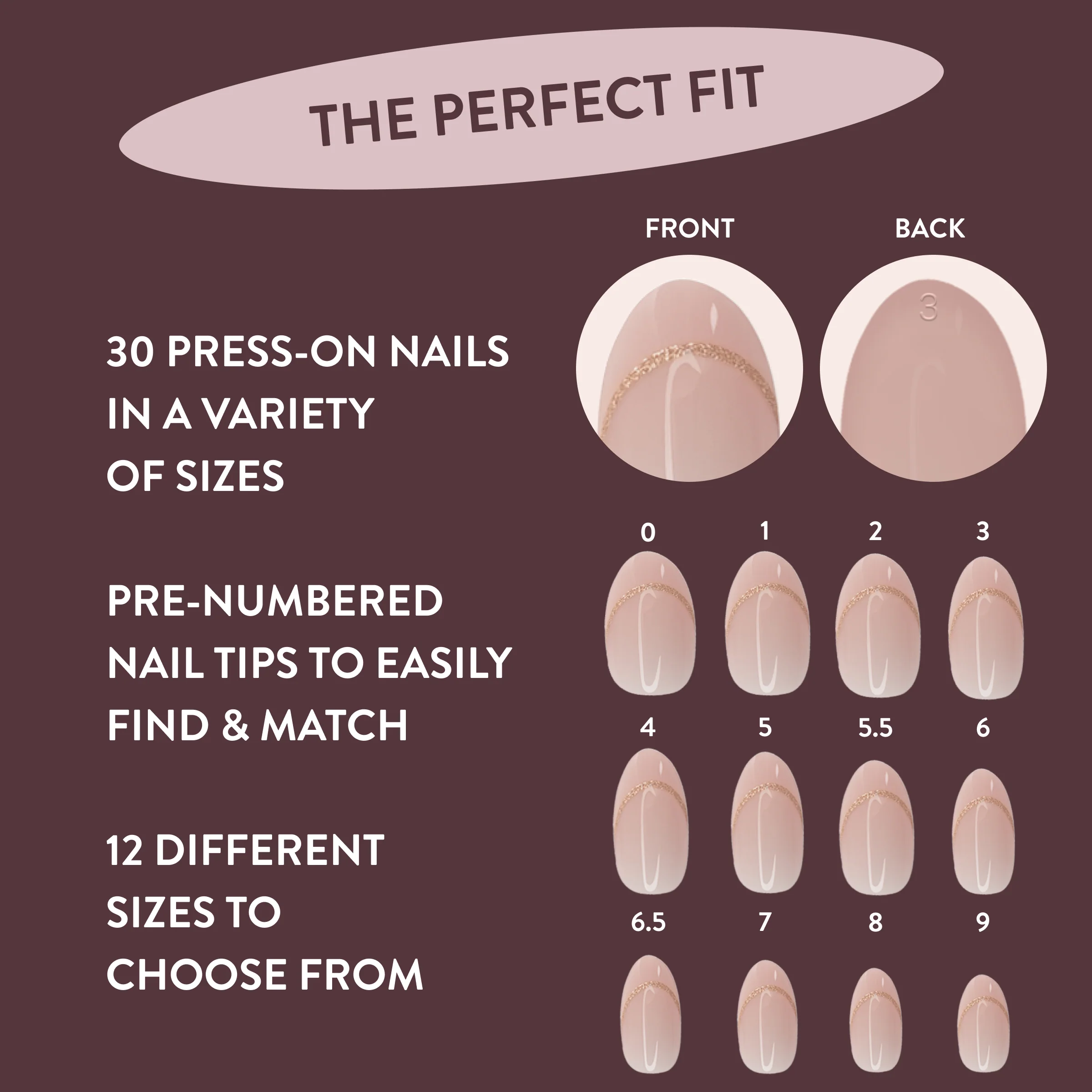 Style It Like Sabrina Gold Outline French Tip Press-On Nails - Image 7