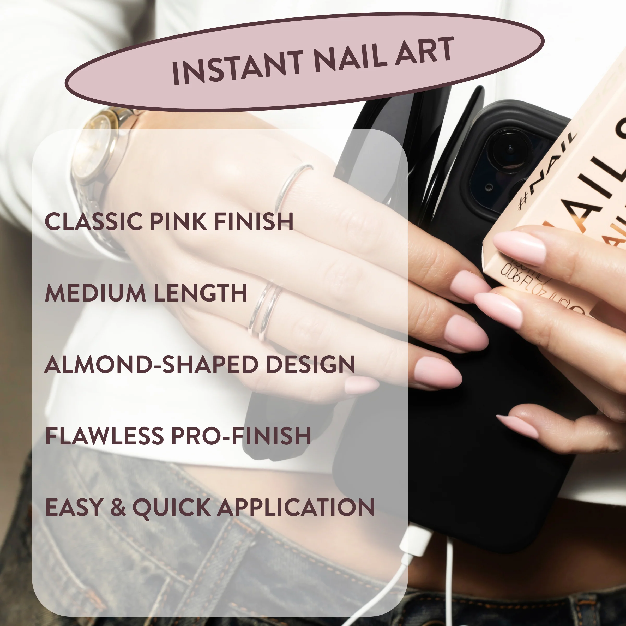 Totally Taylor Classic Pink Press-On Nails US - Image 4